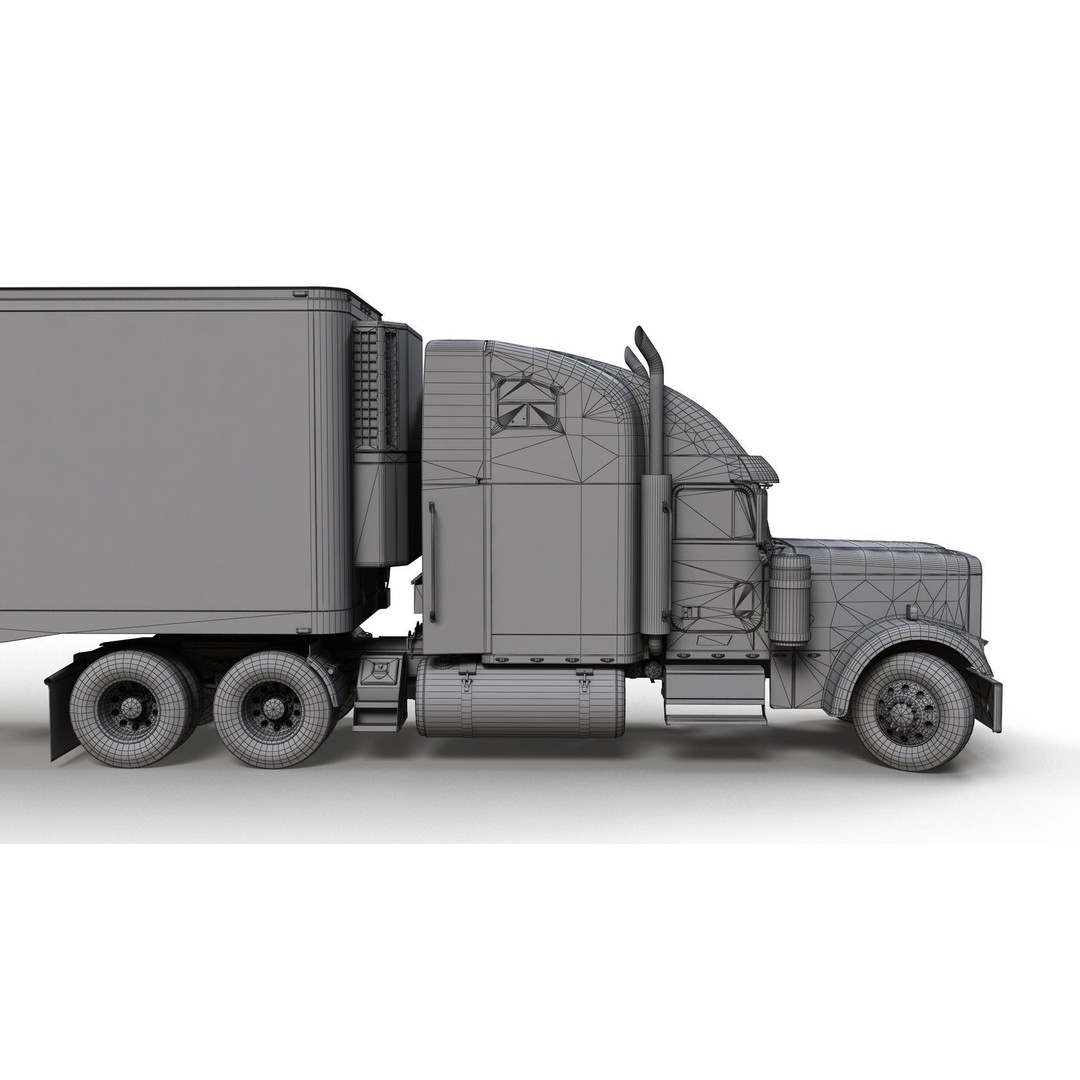 Freightliner Classic XL 3D Model – Low Poly Game Ready Truck Trailer - View 26