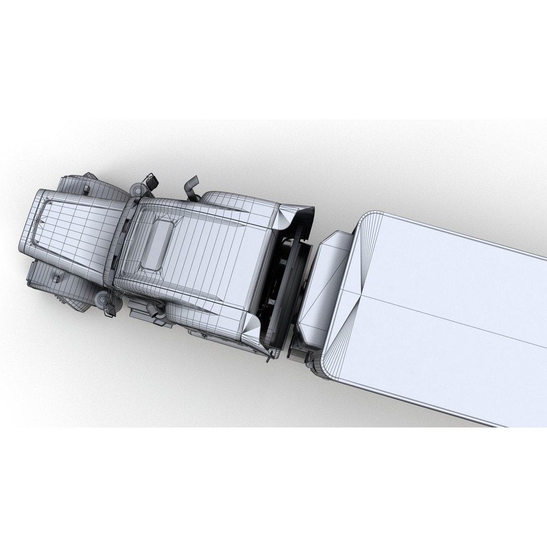 Freightliner Classic XL 3D Model – Low Poly Game Ready Truck Trailer - View 30