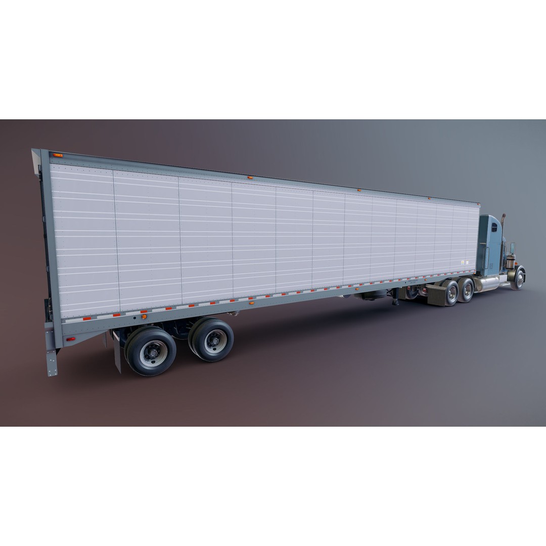 Freightliner Classic XL 3D Model – Low Poly Game Ready Truck Trailer - View 33