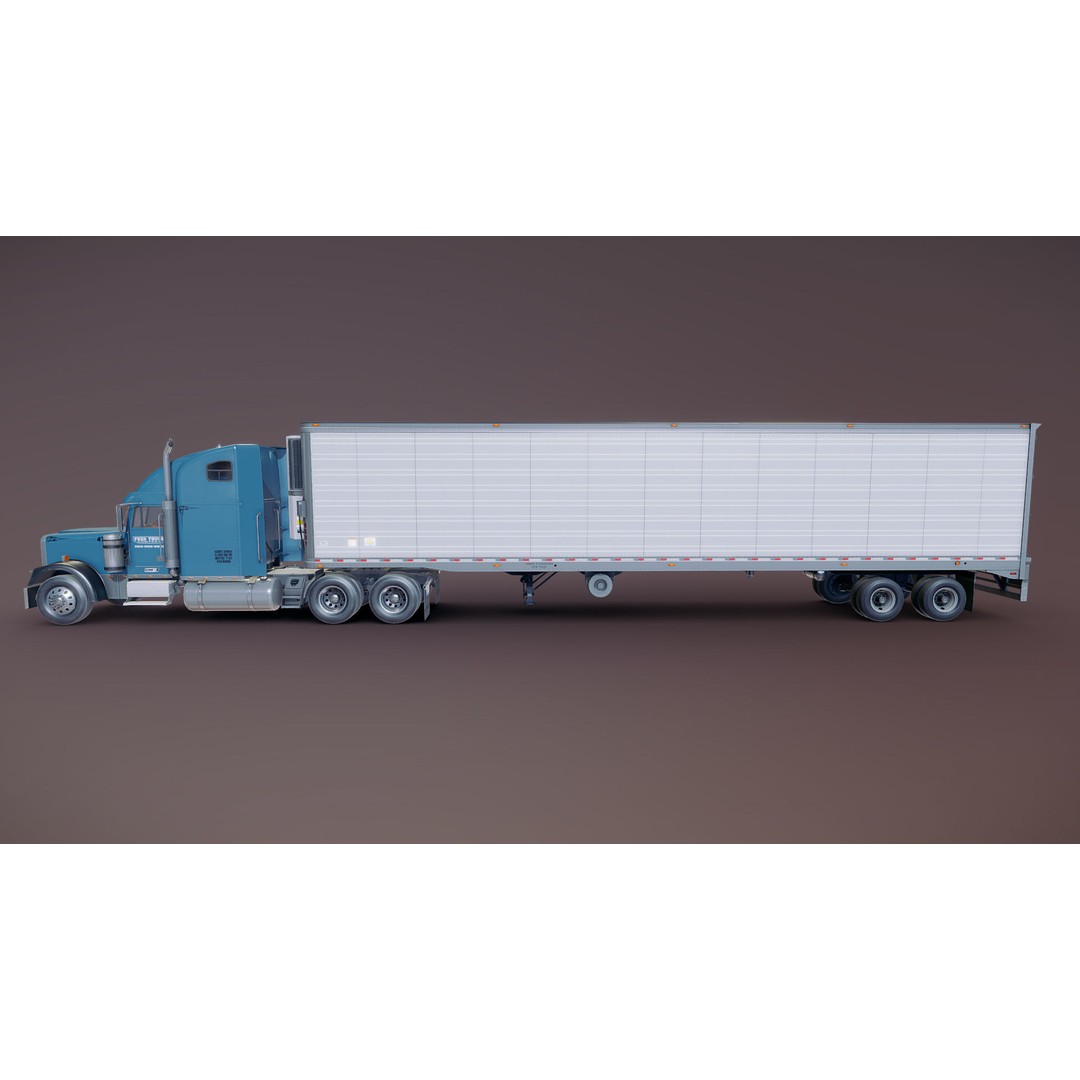 Freightliner Classic XL 3D Model – Low Poly Game Ready Truck Trailer - View 34