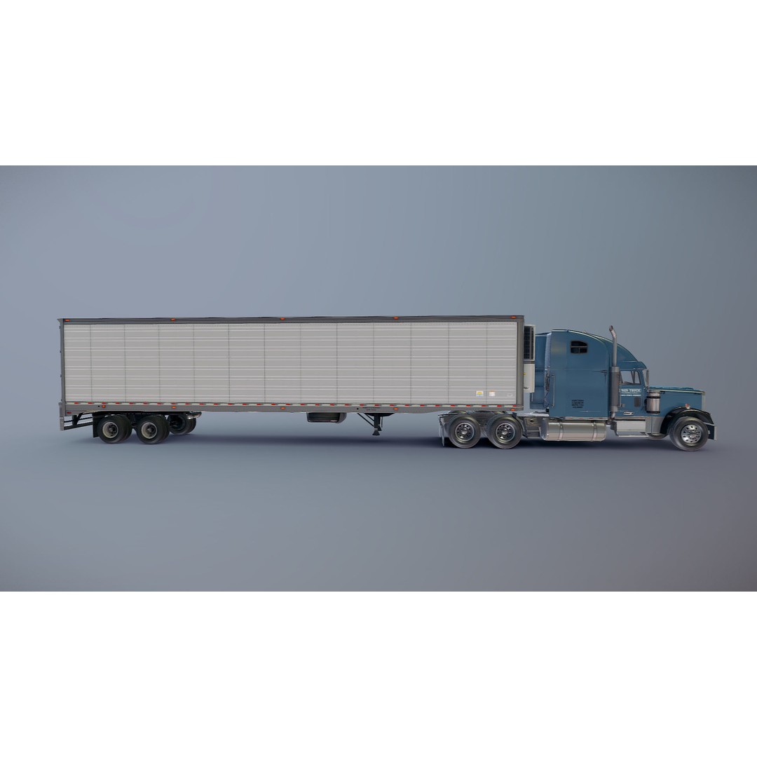 Freightliner Classic XL 3D Model – Low Poly Game Ready Truck Trailer - View 35