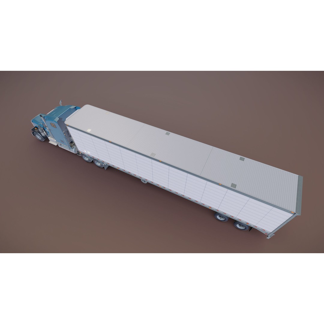 Freightliner Classic XL 3D Model – Low Poly Game Ready Truck Trailer - View 36