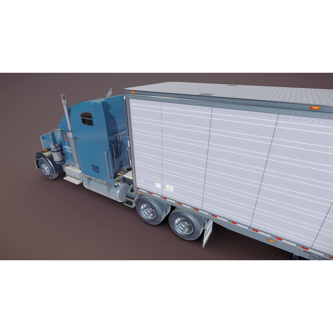 Freightliner Classic XL 3D Model – Low Poly Game Ready Truck Trailer - View 37