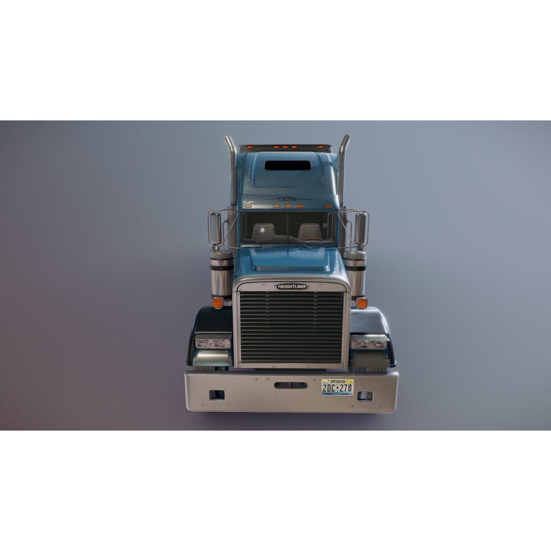Freightliner Classic XL 3D Model – Low Poly Game Ready Truck Trailer - View 43