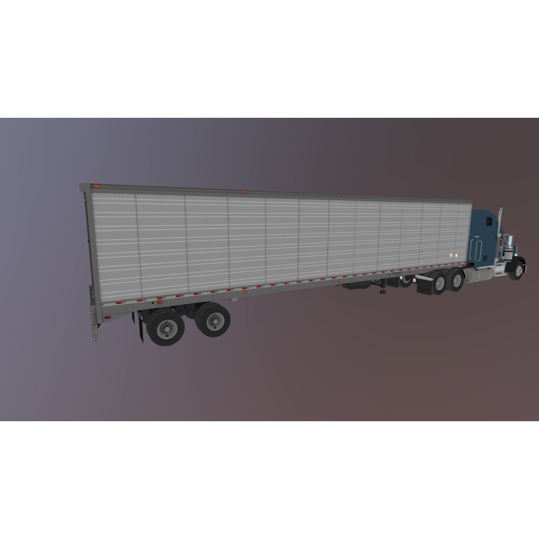 Freightliner Classic XL 3D Model – Low Poly Game Ready Truck Trailer - View 47