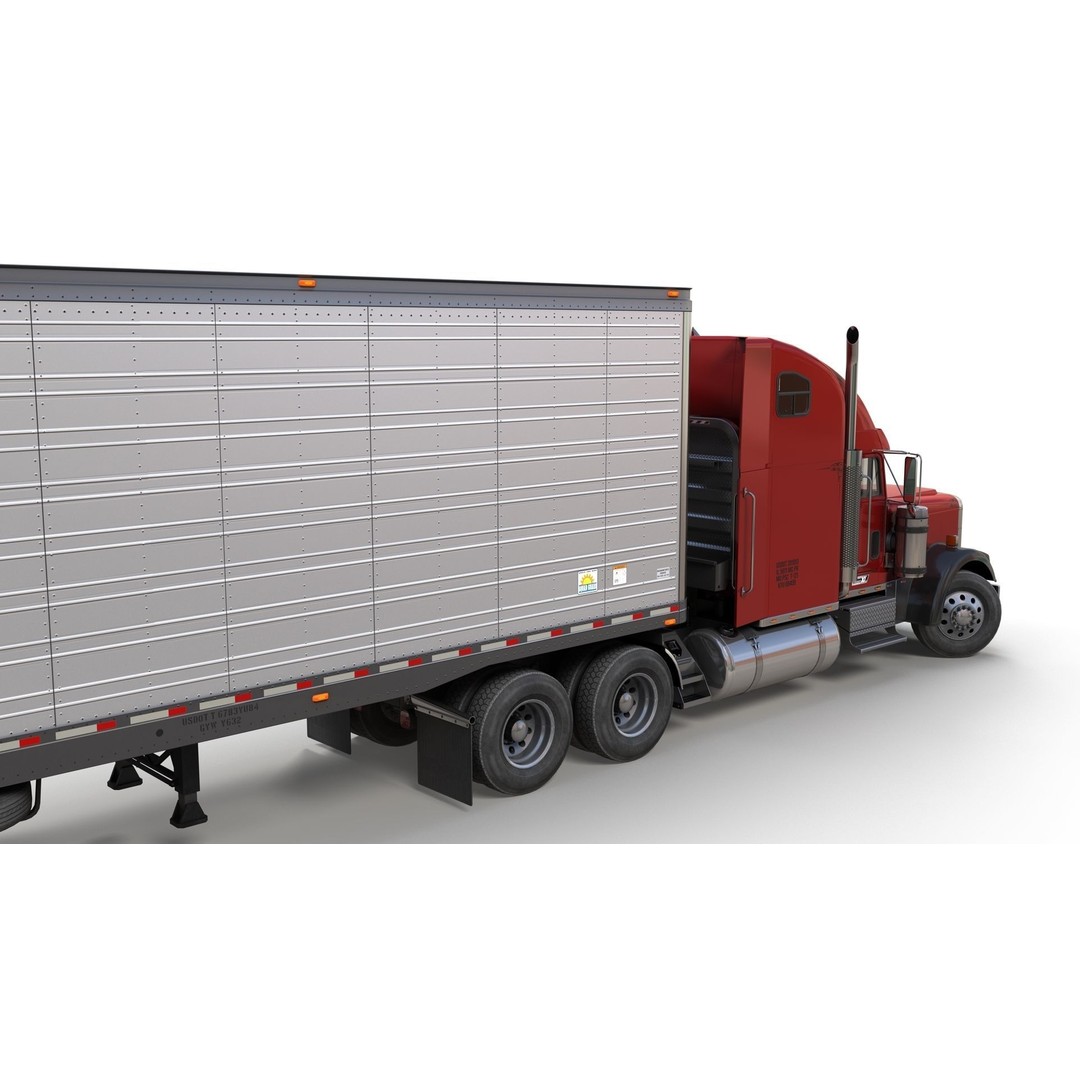 Freightliner Classic XL 3D Model – Low Poly Game Ready Truck Trailer - View 5