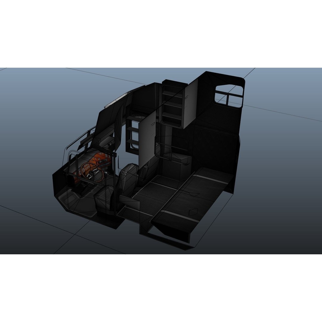 Freightliner Classic XL 3D Model – Low Poly Game Ready Truck Trailer - View 55