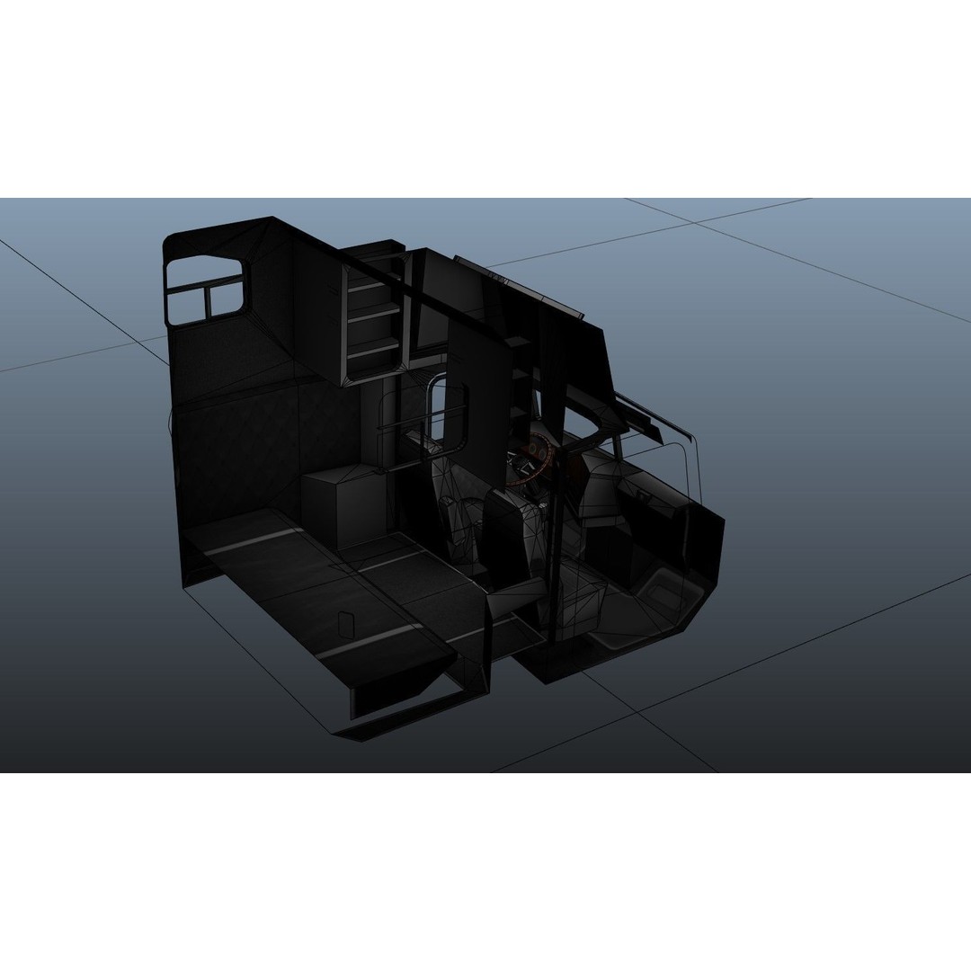Freightliner Classic XL 3D Model – Low Poly Game Ready Truck Trailer - View 59