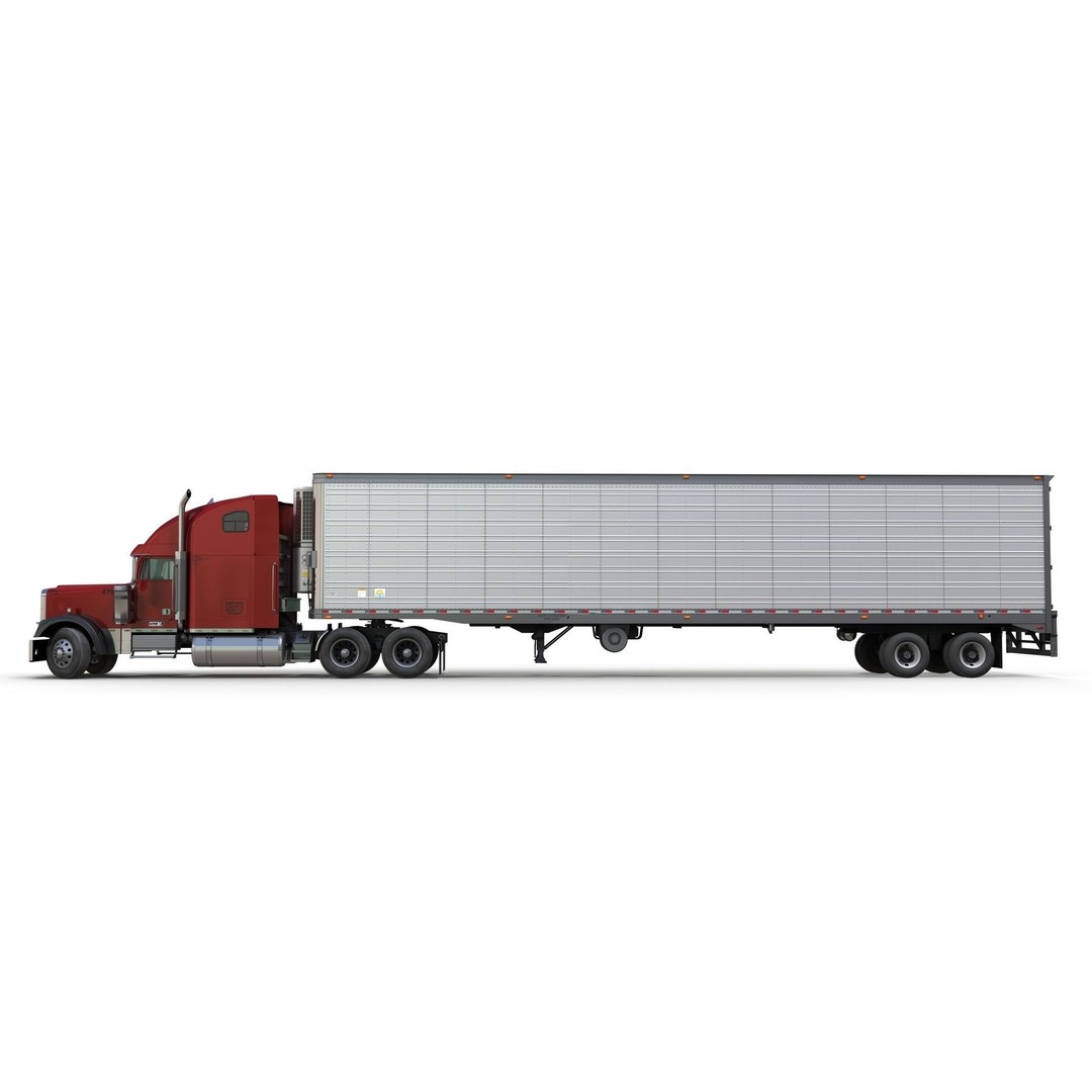 Freightliner Classic XL 3D Model – Low Poly Game Ready Truck Trailer - View 7