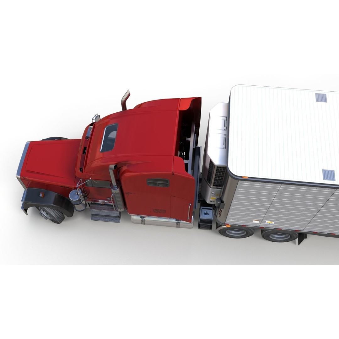 Freightliner Classic XL 3D Model – Low Poly Game Ready Truck Trailer - View 8