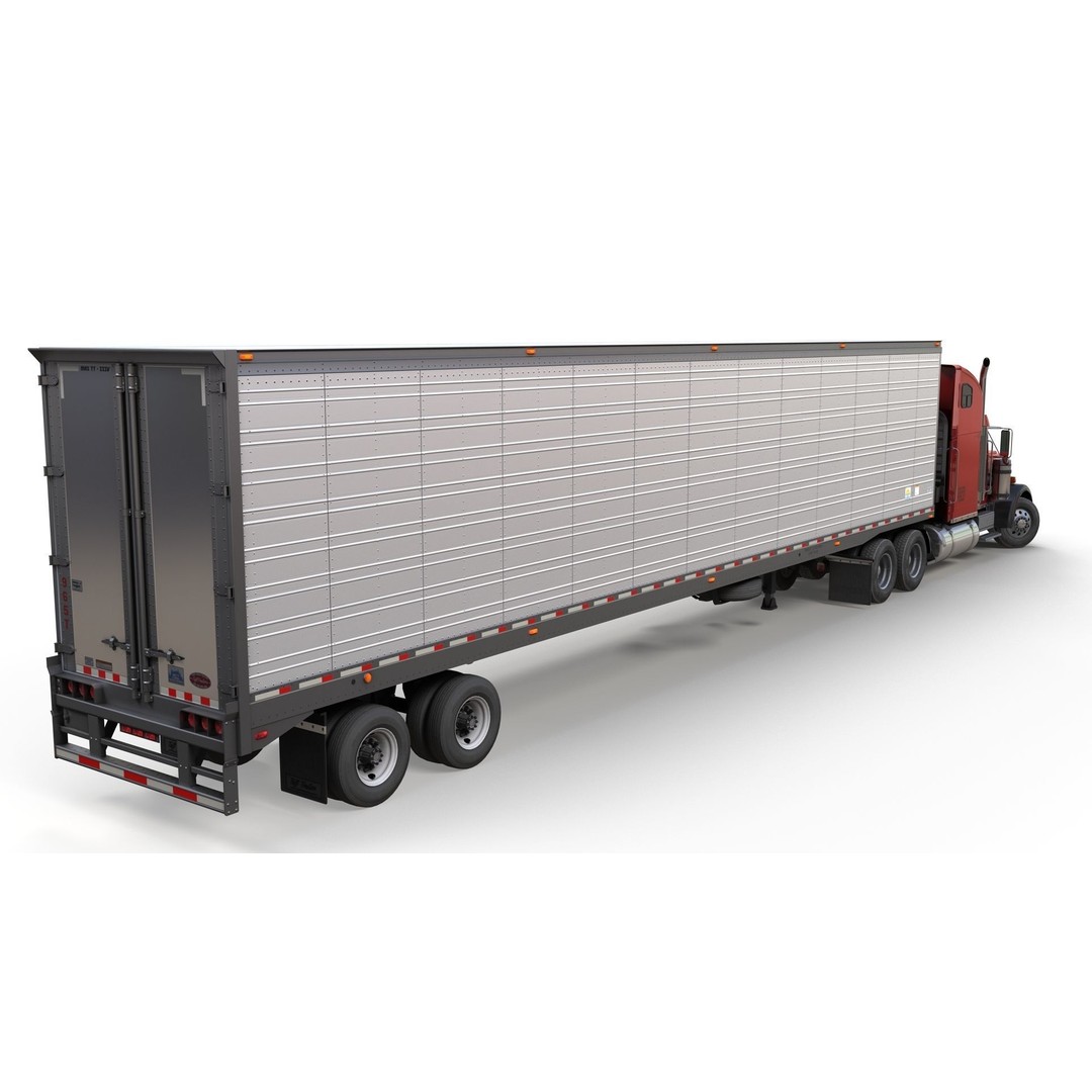 Freightliner Classic XL 3D Model – Low Poly Game Ready Truck Trailer - View 9