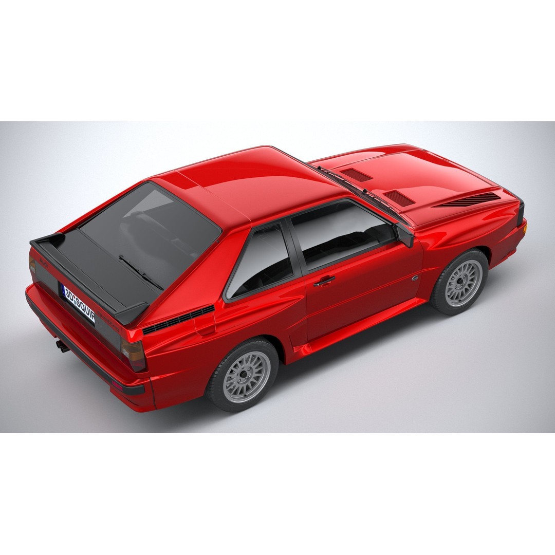 Audi Sport Quattro 1985 3D Model – High Poly Car Asset, FBX, OBJ - View 12