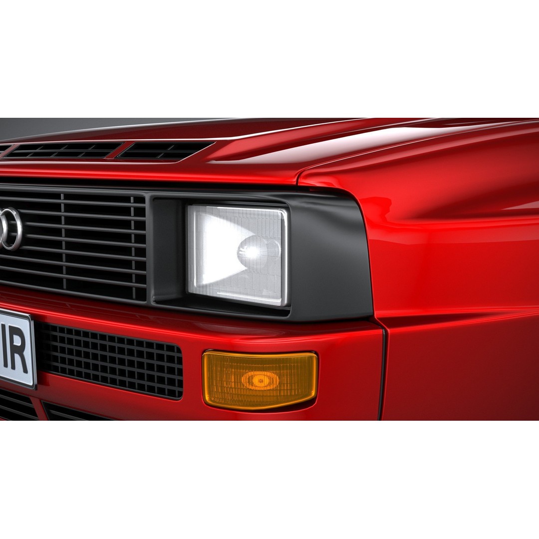 Audi Sport Quattro 1985 3D Model – High Poly Car Asset, FBX, OBJ - View 16