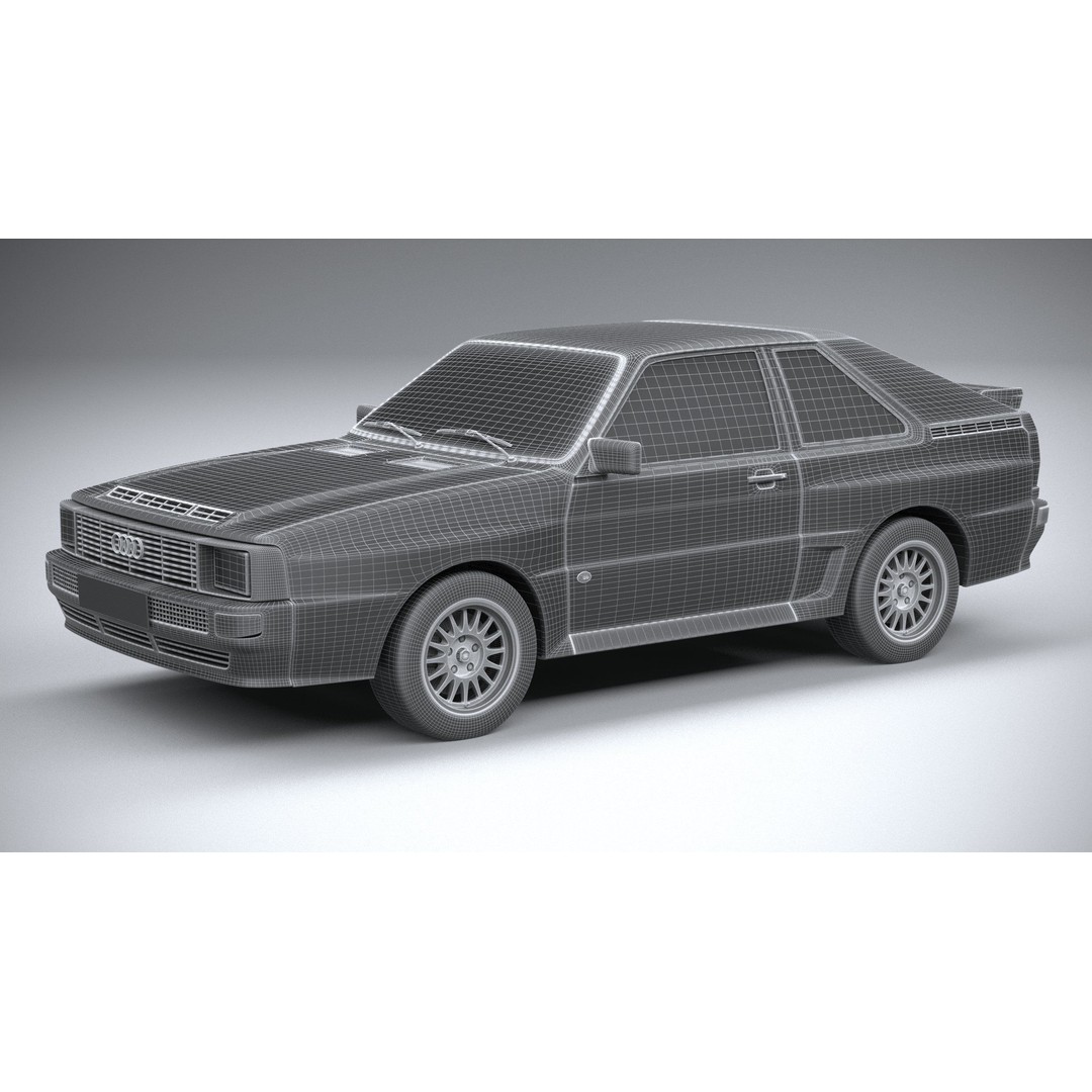 Audi Sport Quattro 1985 3D Model – High Poly Car Asset, FBX, OBJ - View 28