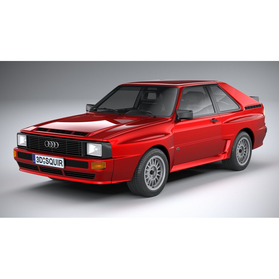 Audi Sport Quattro 1985 3D Model – High Poly Car Asset, FBX, OBJ - View 3