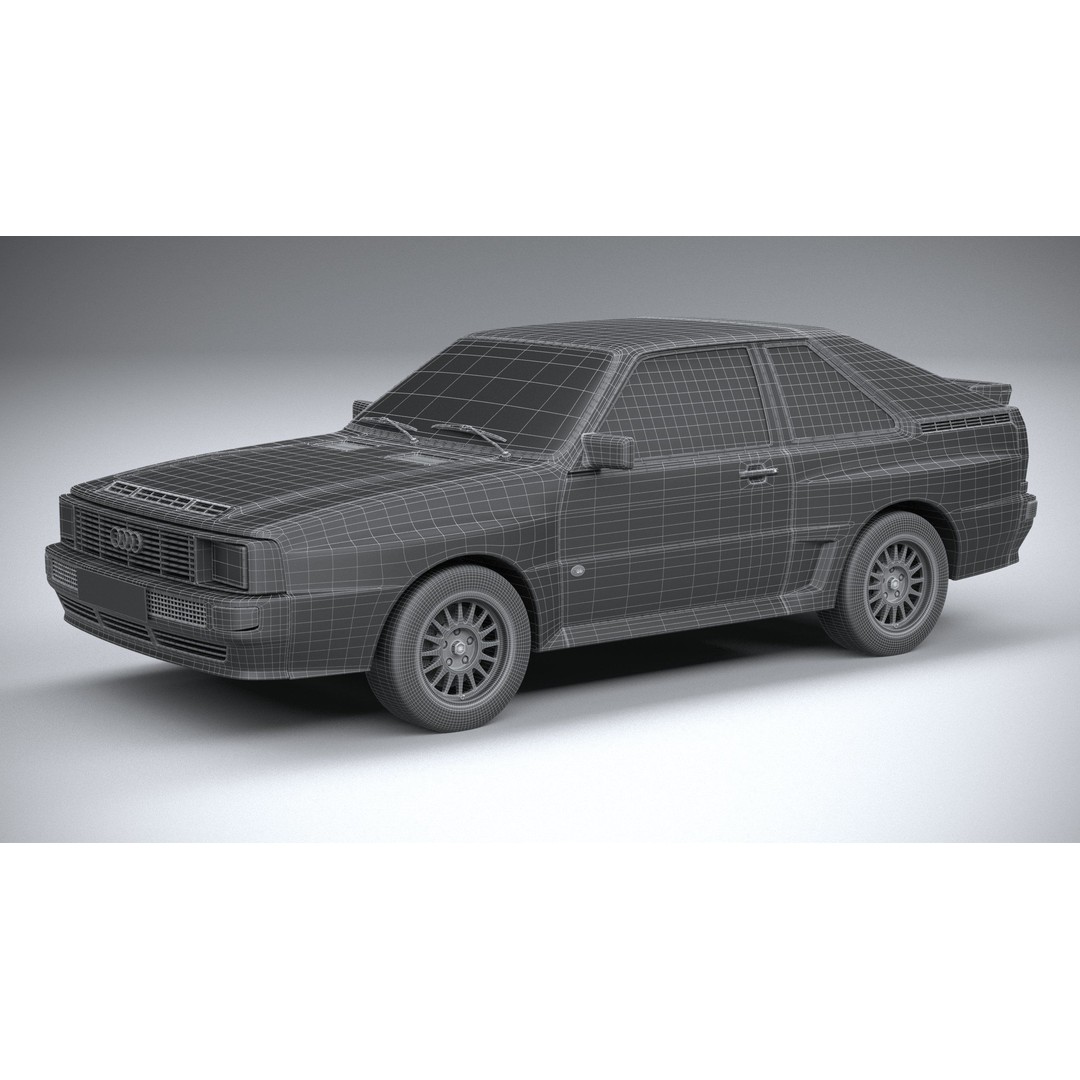 Audi Sport Quattro 1985 3D Model – High Poly Car Asset, FBX, OBJ - View 30