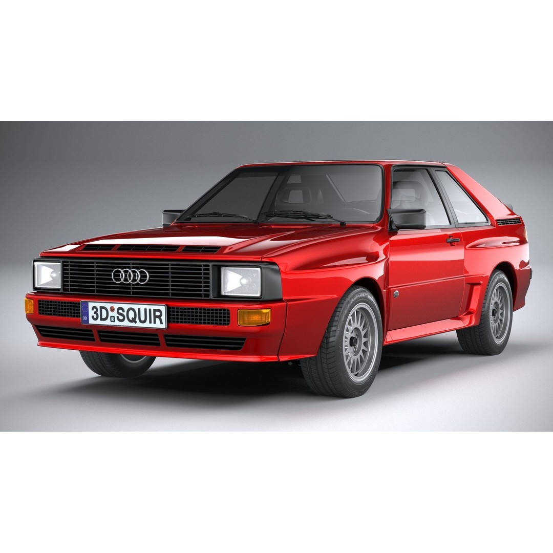 Audi Sport Quattro 1985 3D Model – High Poly Car Asset, FBX, OBJ - View 4