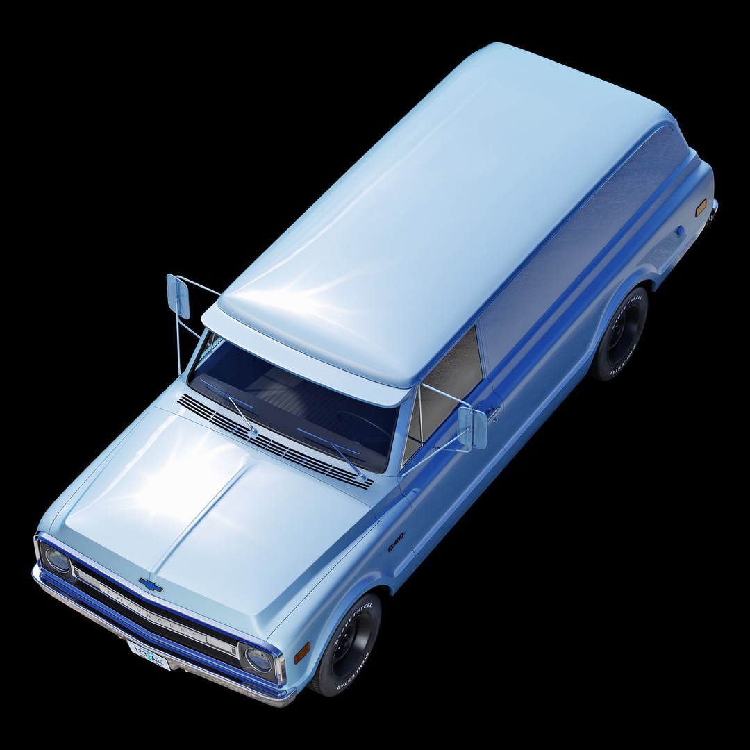 Chevrolet Suburban 1969 3D Model – High Poly Game-Ready Asset, FBX - View 16