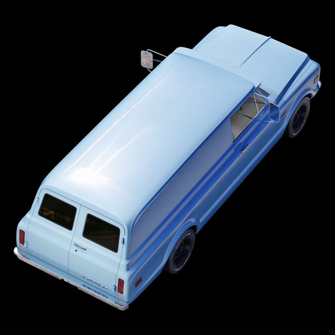 Chevrolet Suburban 1969 3D Model – High Poly Game-Ready Asset, FBX - View 17