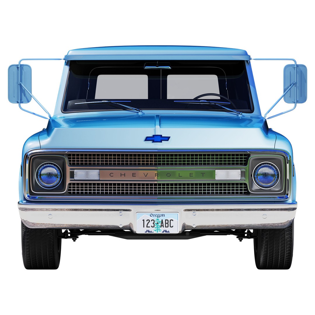 Chevrolet Suburban 1969 3D Model – High Poly Game-Ready Asset, FBX - View 4