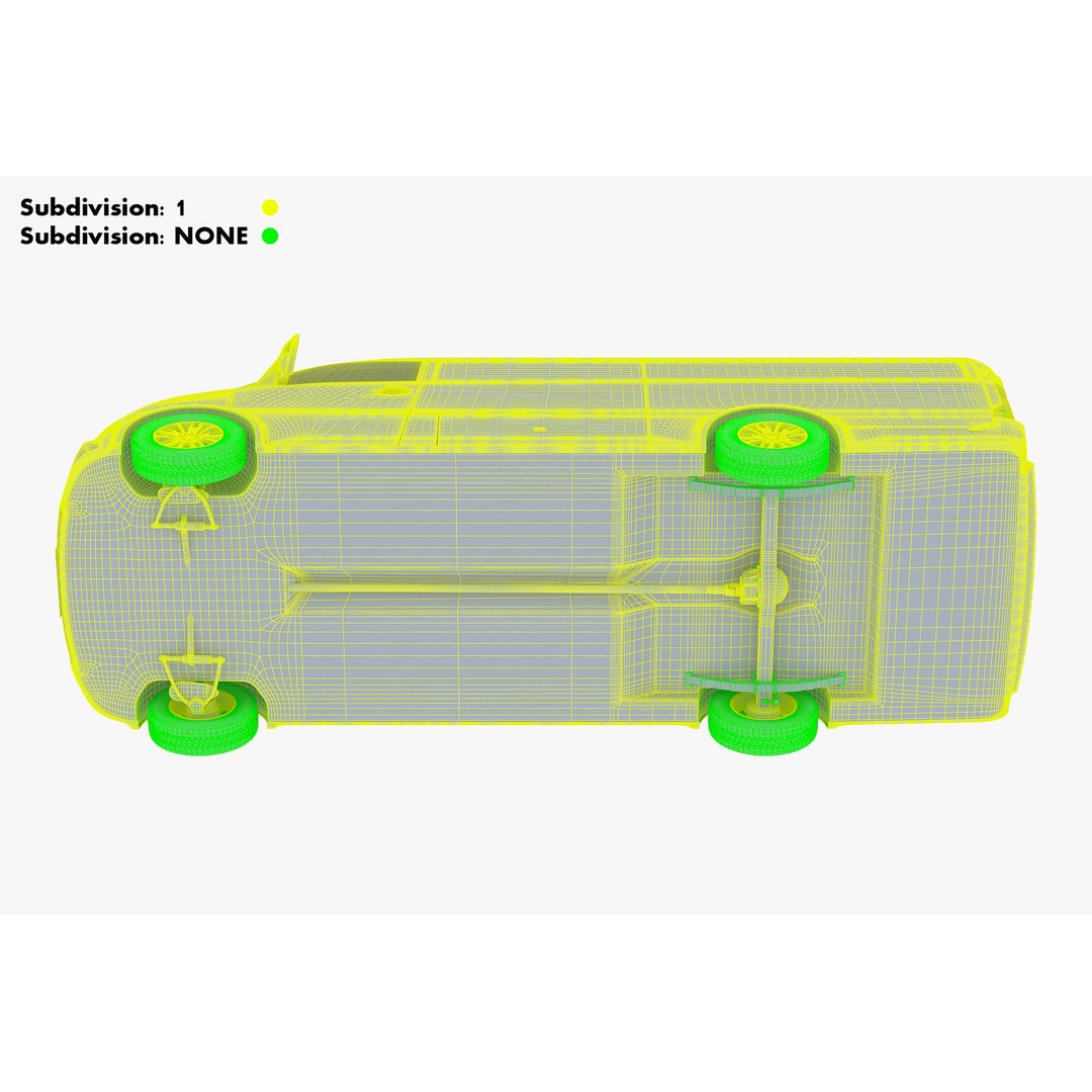 Generic Commercial Cargo Van M 2 3D Model – High Poly Vehicle Asset, FBX, OBJ