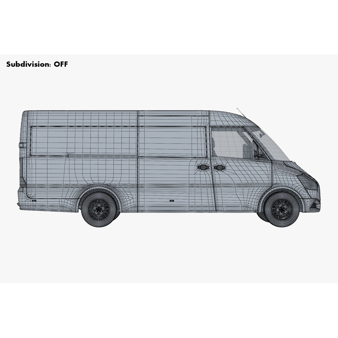 Generic Commercial Cargo Van M 2 3D Model – High Poly Vehicle Asset, FBX, OBJ - View 28