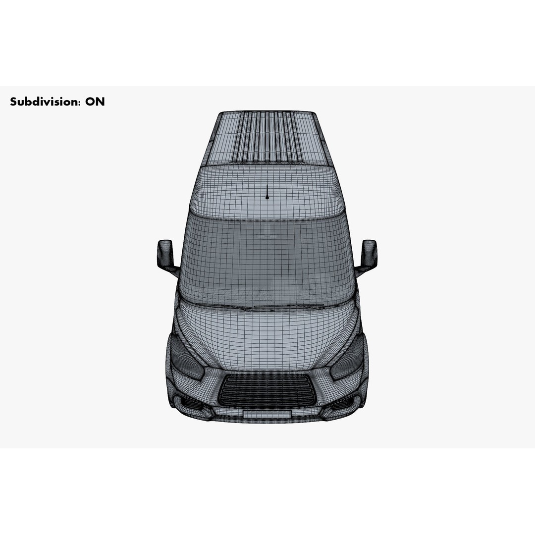 Generic Commercial Cargo Van M 2 3D Model – High Poly Vehicle Asset, FBX, OBJ - View 31