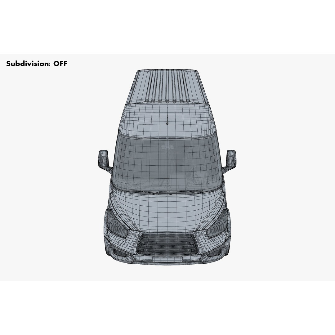 Generic Commercial Cargo Van M 2 3D Model – High Poly Vehicle Asset, FBX, OBJ - View 32