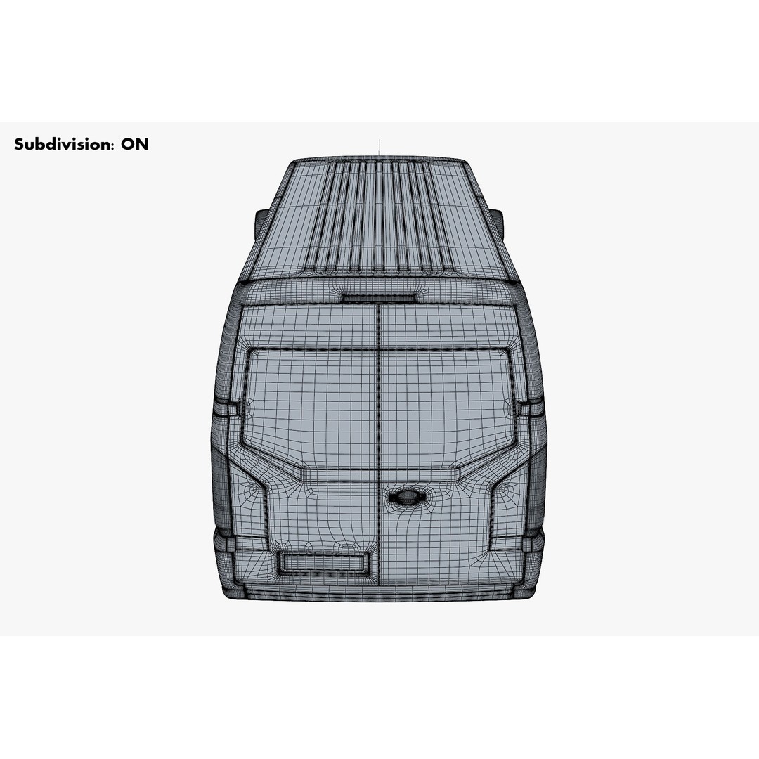 Generic Commercial Cargo Van M 2 3D Model – High Poly Vehicle Asset, FBX, OBJ - View 33