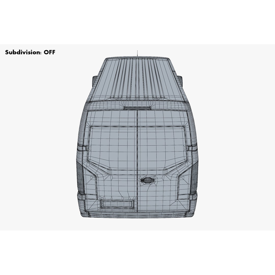 Generic Commercial Cargo Van M 2 3D Model – High Poly Vehicle Asset, FBX, OBJ - View 34