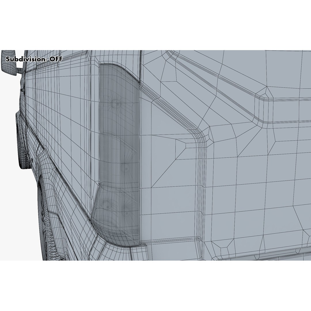 Generic Commercial Cargo Van M 2 3D Model – High Poly Vehicle Asset, FBX, OBJ - View 38