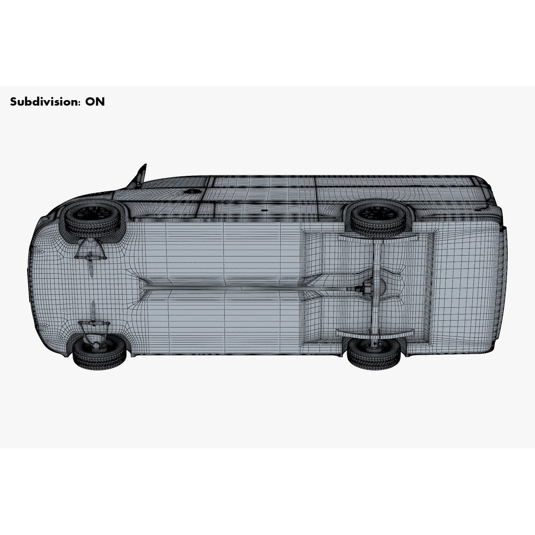 Generic Commercial Cargo Van M 2 3D Model – High Poly Vehicle Asset, FBX, OBJ - View 39