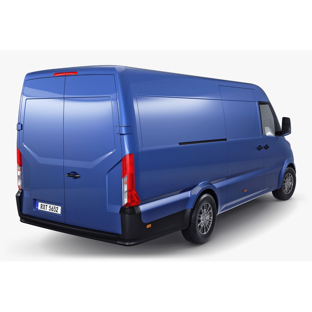 Generic Commercial Cargo Van M 2 3D Model – High Poly Vehicle Asset, FBX, OBJ - View 4