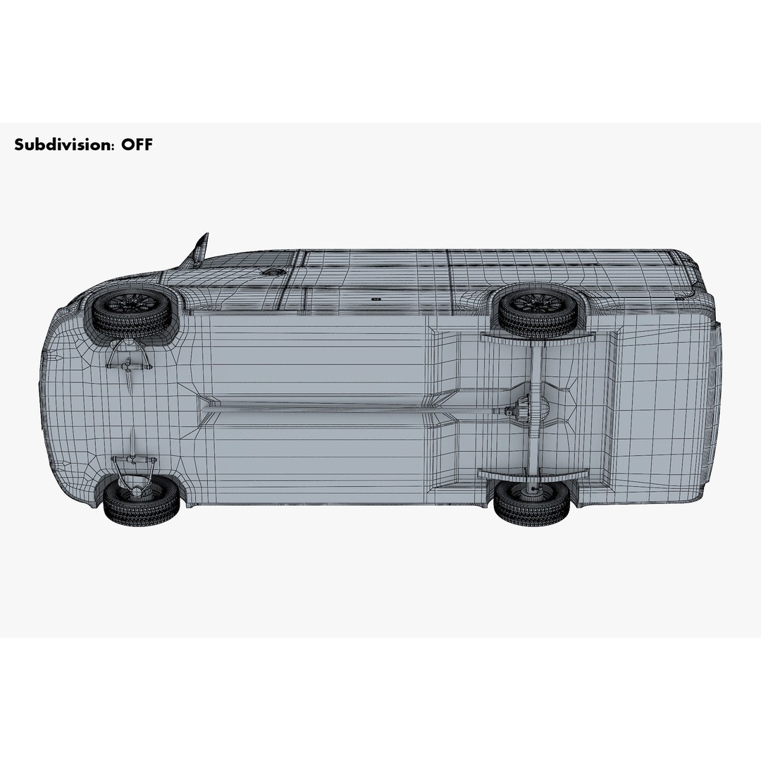 Generic Commercial Cargo Van M 2 3D Model – High Poly Vehicle Asset, FBX, OBJ - View 40