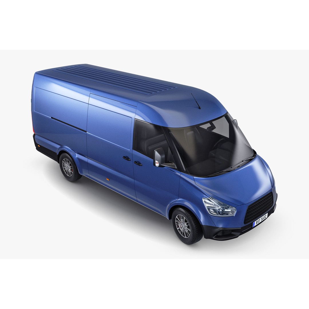 Generic Commercial Cargo Van M 2 3D Model – High Poly Vehicle Asset, FBX, OBJ - View 6