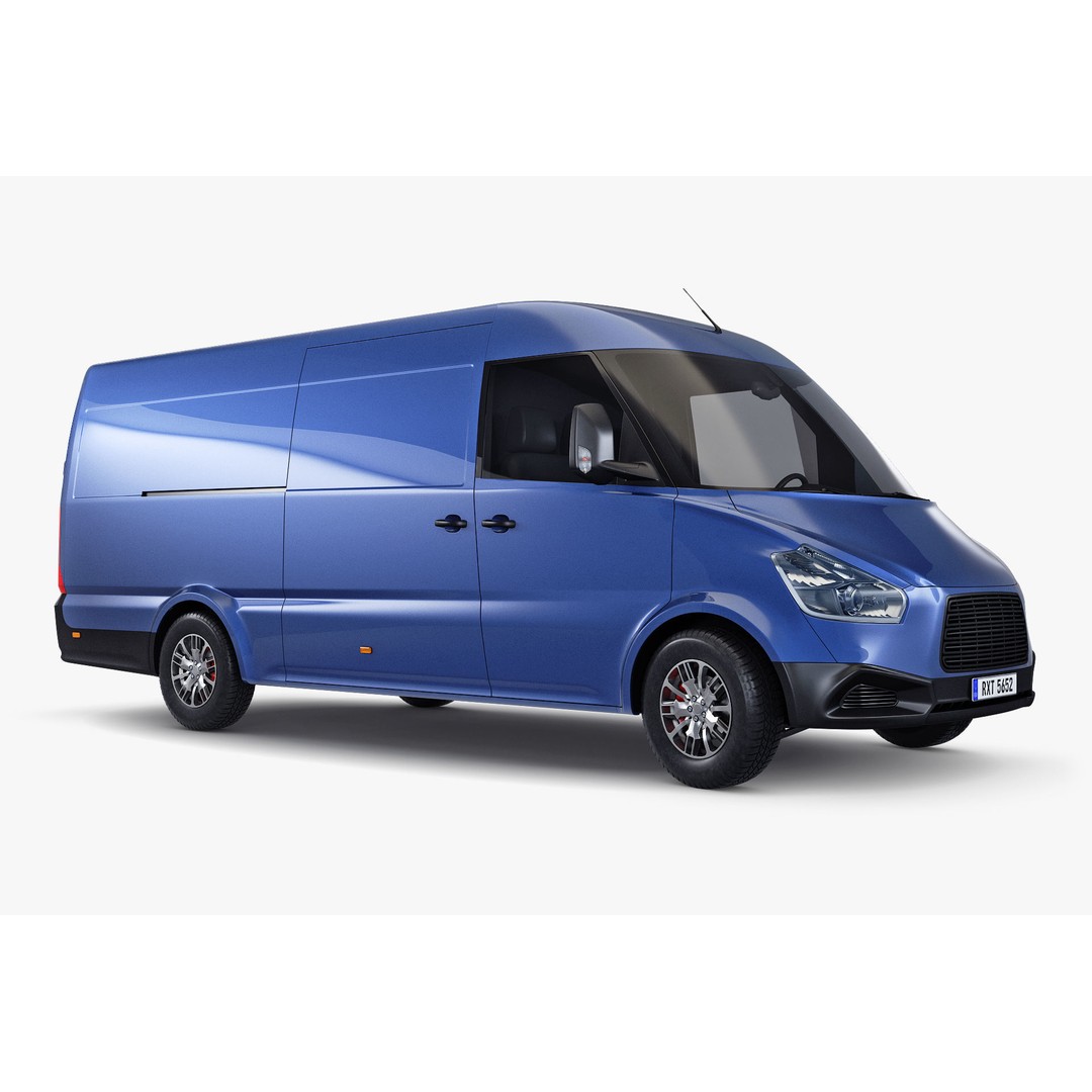 Generic Commercial Cargo Van M 2 3D Model – High Poly Vehicle Asset, FBX, OBJ - View 7