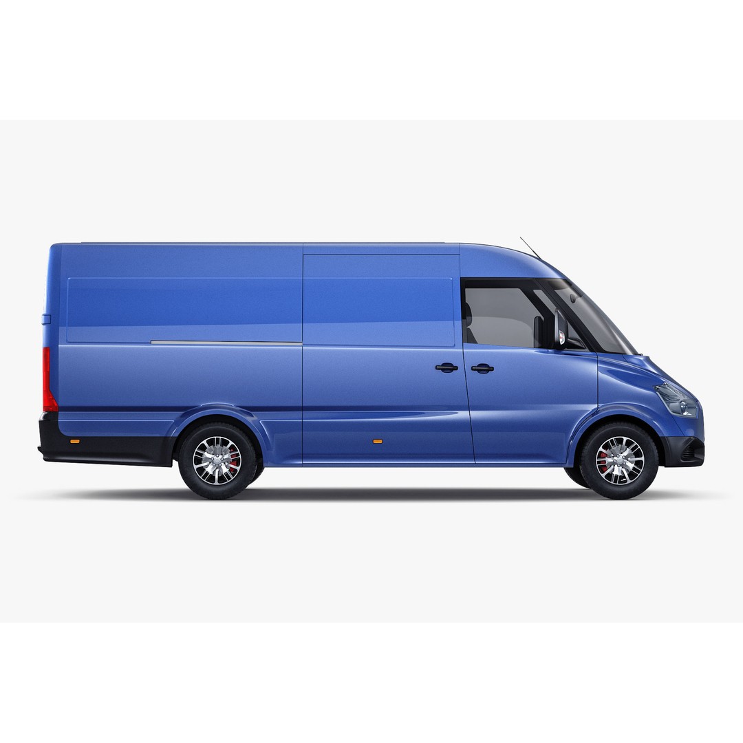 Generic Commercial Cargo Van M 2 3D Model – High Poly Vehicle Asset, FBX, OBJ - View 8