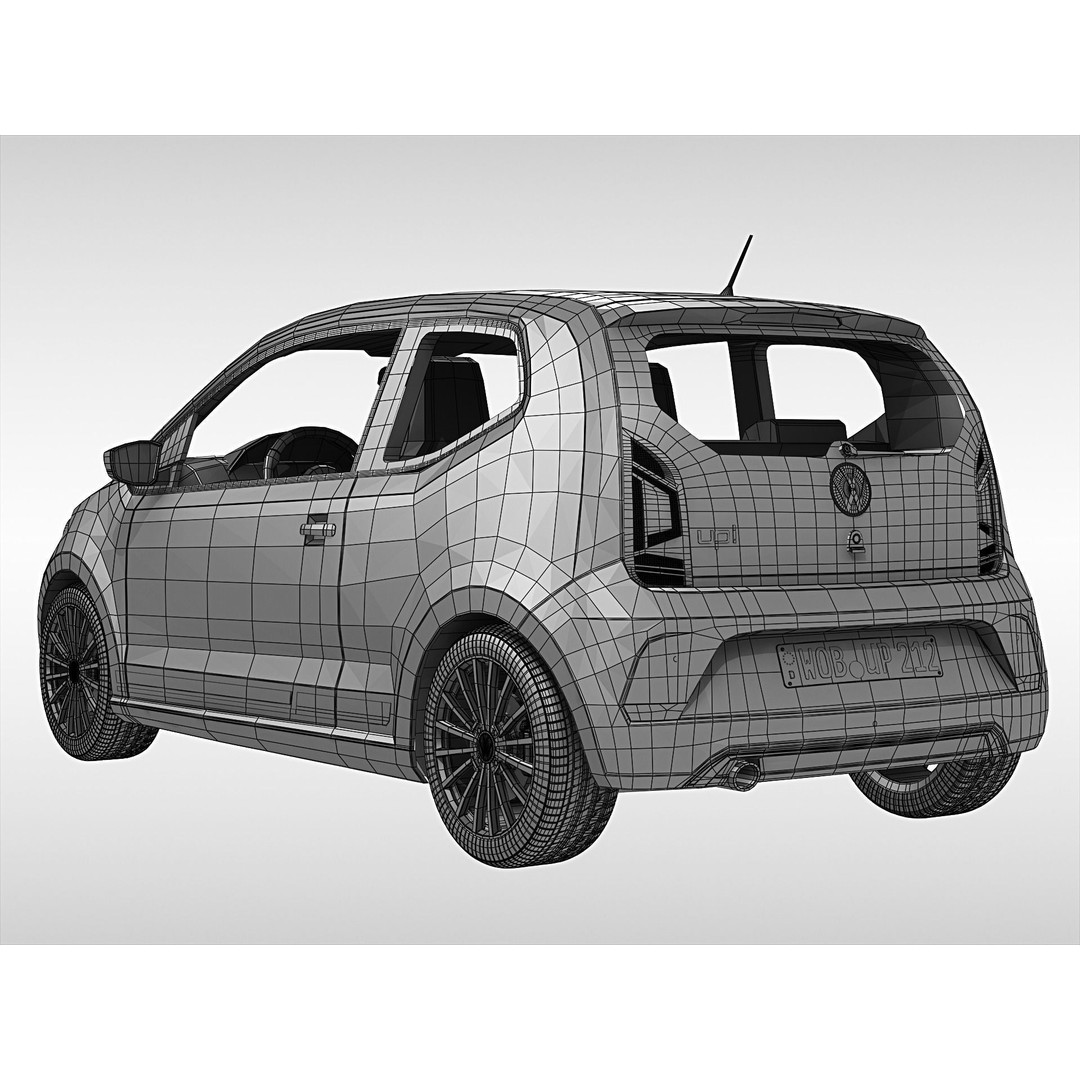 Volkswagen Up 2017 3D Model – High Poly Car Asset, FBX & OBJ Formats