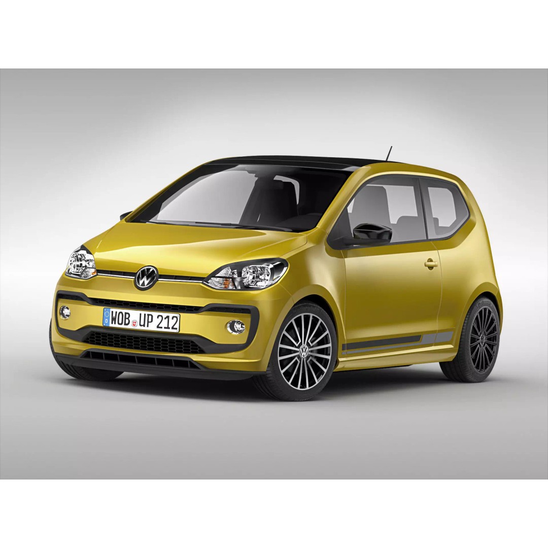 Volkswagen Up 2017 3D Model – High Poly Car Asset, FBX & OBJ Formats - View 2