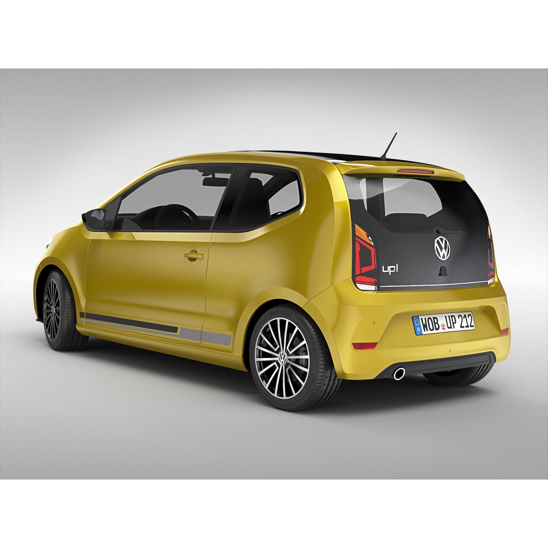 Volkswagen Up 2017 3D Model – High Poly Car Asset, FBX & OBJ Formats - View 3