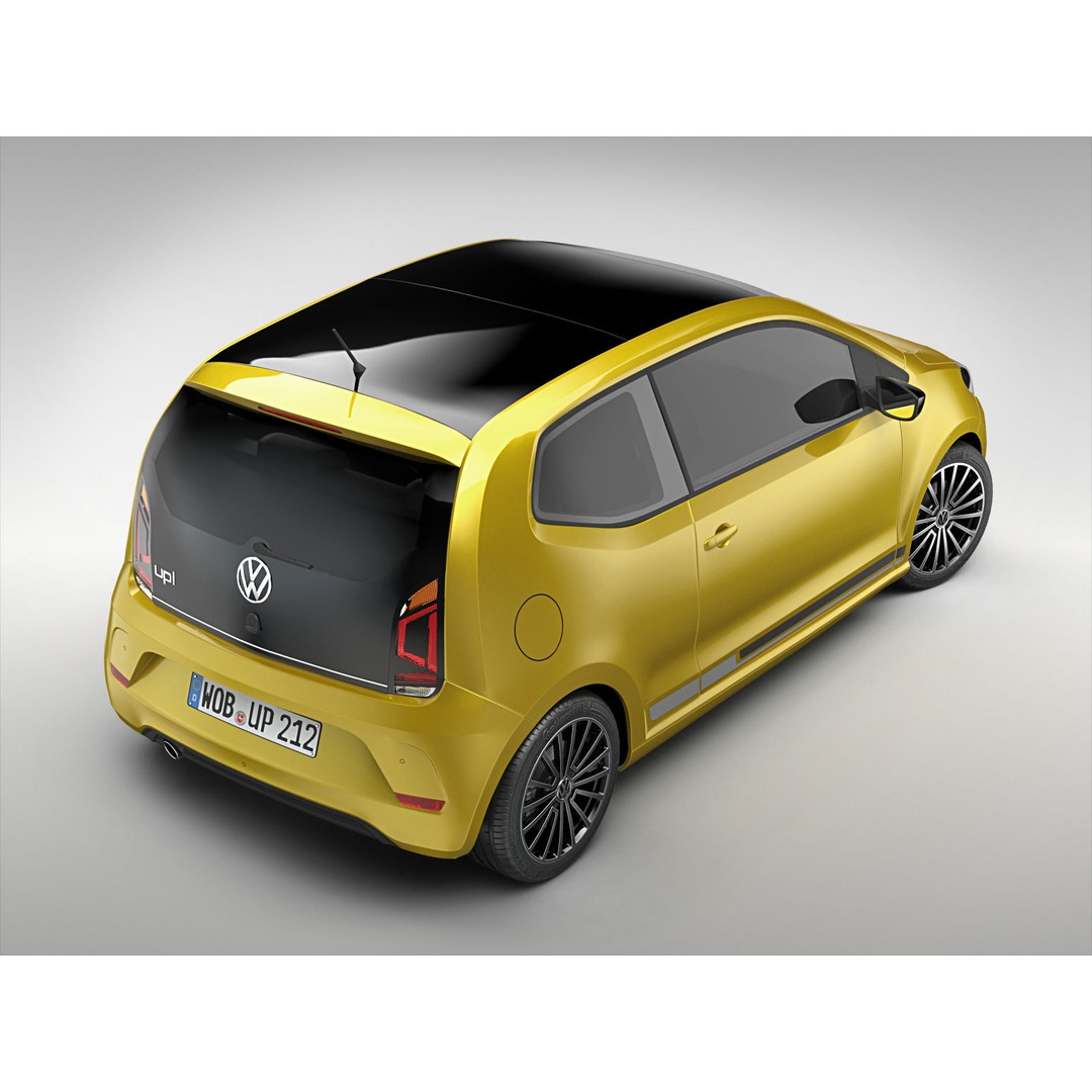 Volkswagen Up 2017 3D Model – High Poly Car Asset, FBX & OBJ Formats - View 4