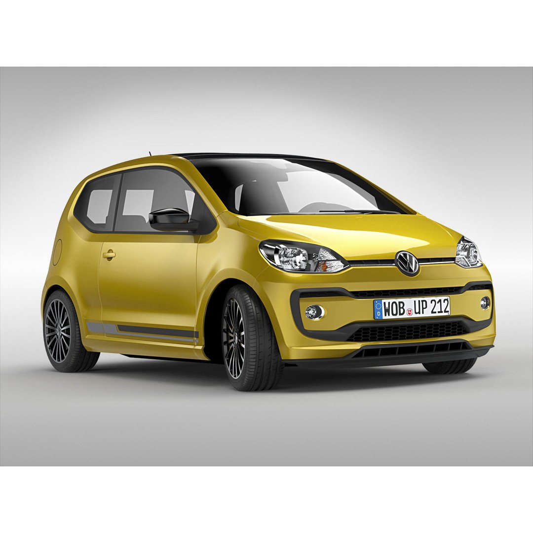 Volkswagen Up 2017 3D Model – High Poly Car Asset, FBX & OBJ Formats - View 5