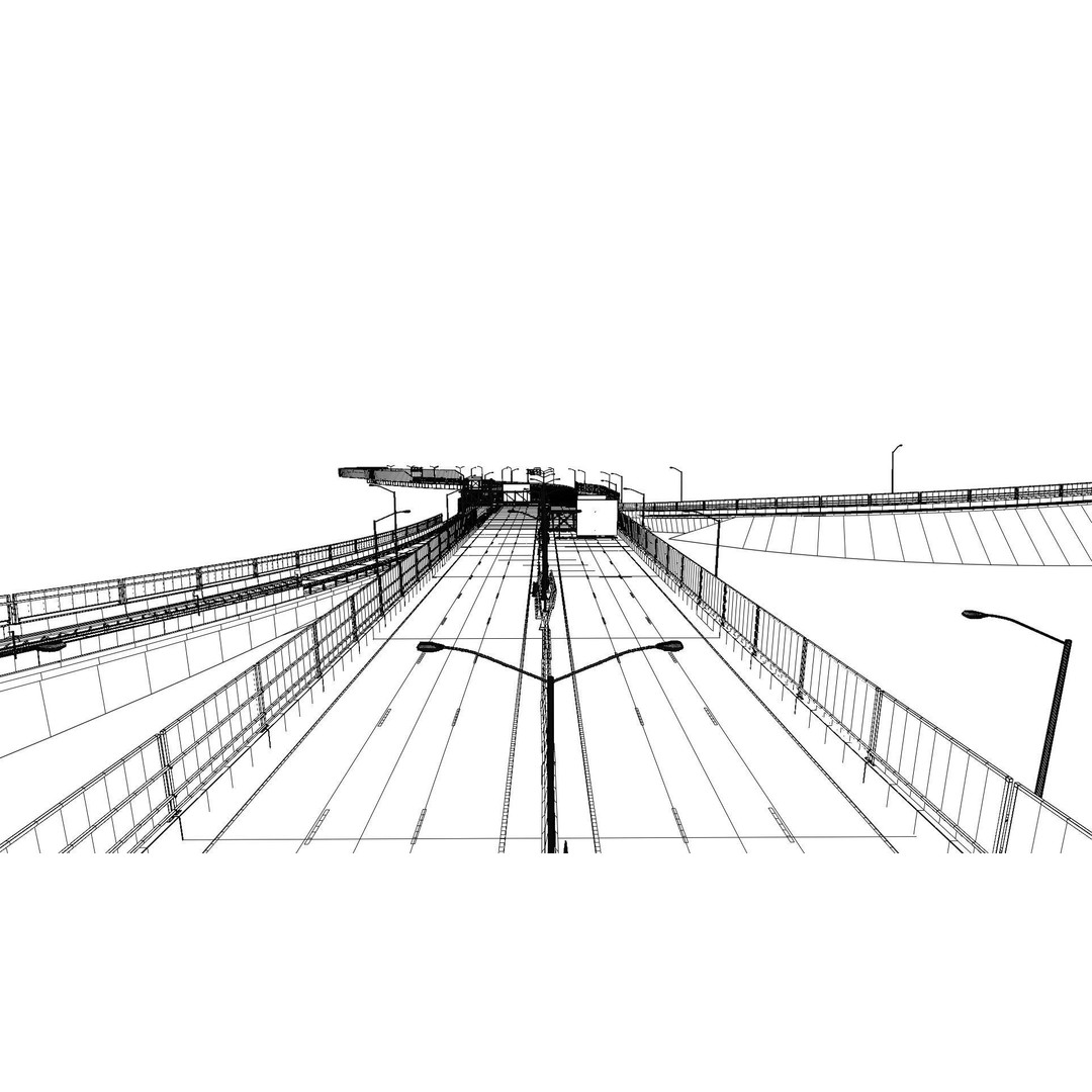 Highway 3D Model – Architectural Street Scene, FBX, PBR Textures - View 15