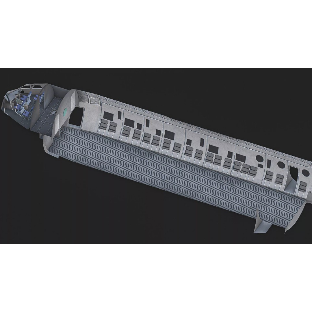 Boeing C17 Globemaster III 3D Model – Low Poly Game Asset, FBX - View 7