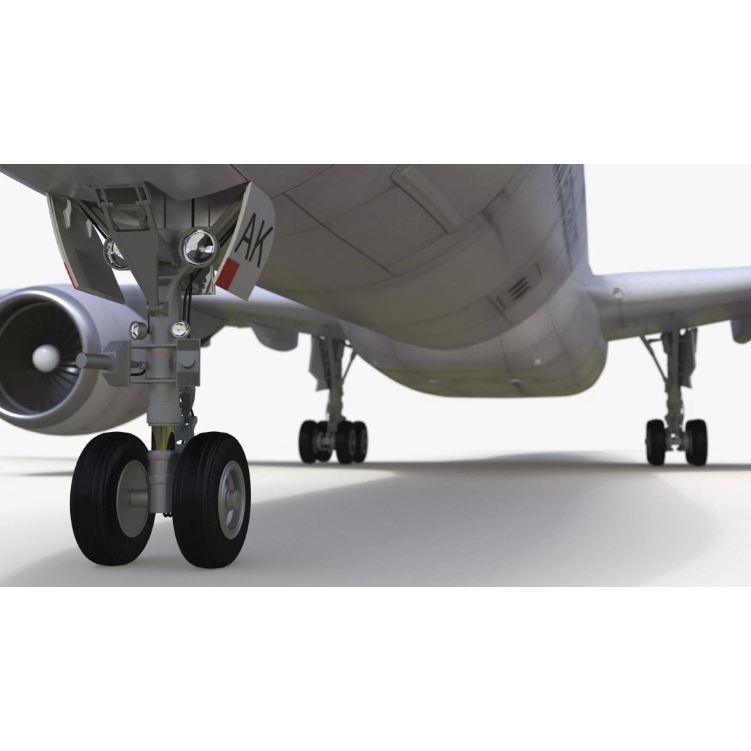 Emirates Airbus A330-200 3D Model – High Poly Aircraft with PBR Textures, FBX - View 14