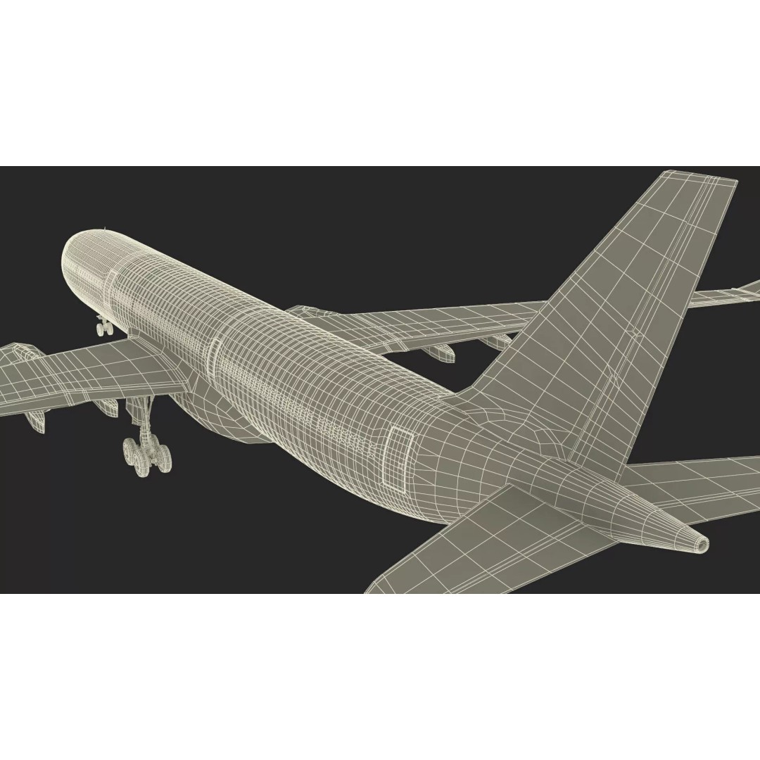 Emirates Airbus A330-200 3D Model – High Poly Aircraft with PBR Textures, FBX - View 31