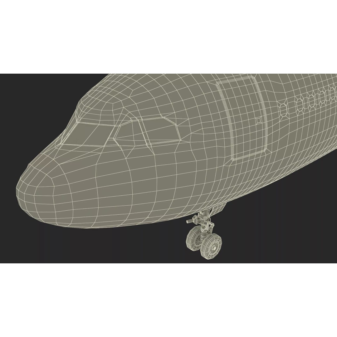 Emirates Airbus A330-200 3D Model – High Poly Aircraft with PBR Textures, FBX - View 32