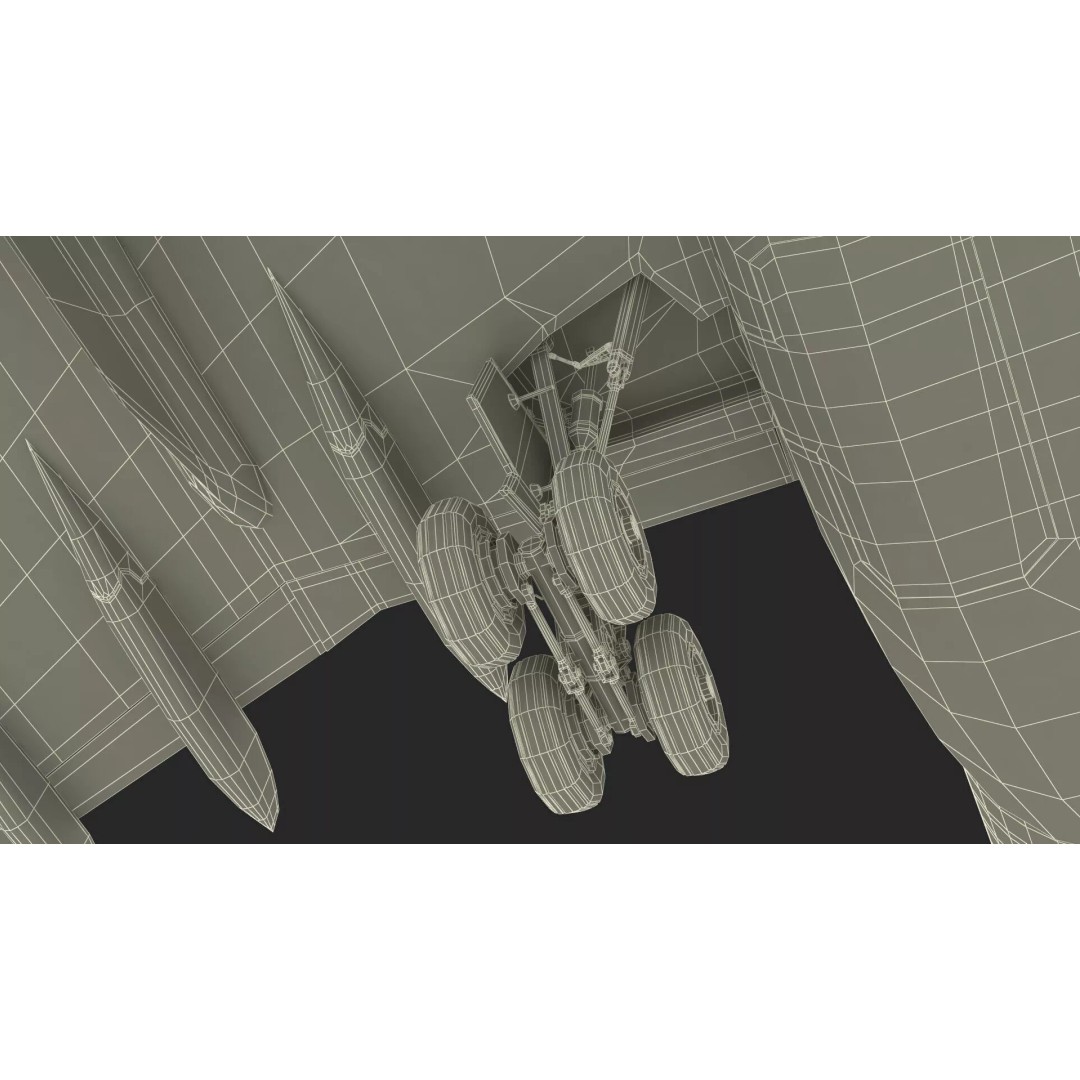 Emirates Airbus A330-200 3D Model – High Poly Aircraft with PBR Textures, FBX - View 34