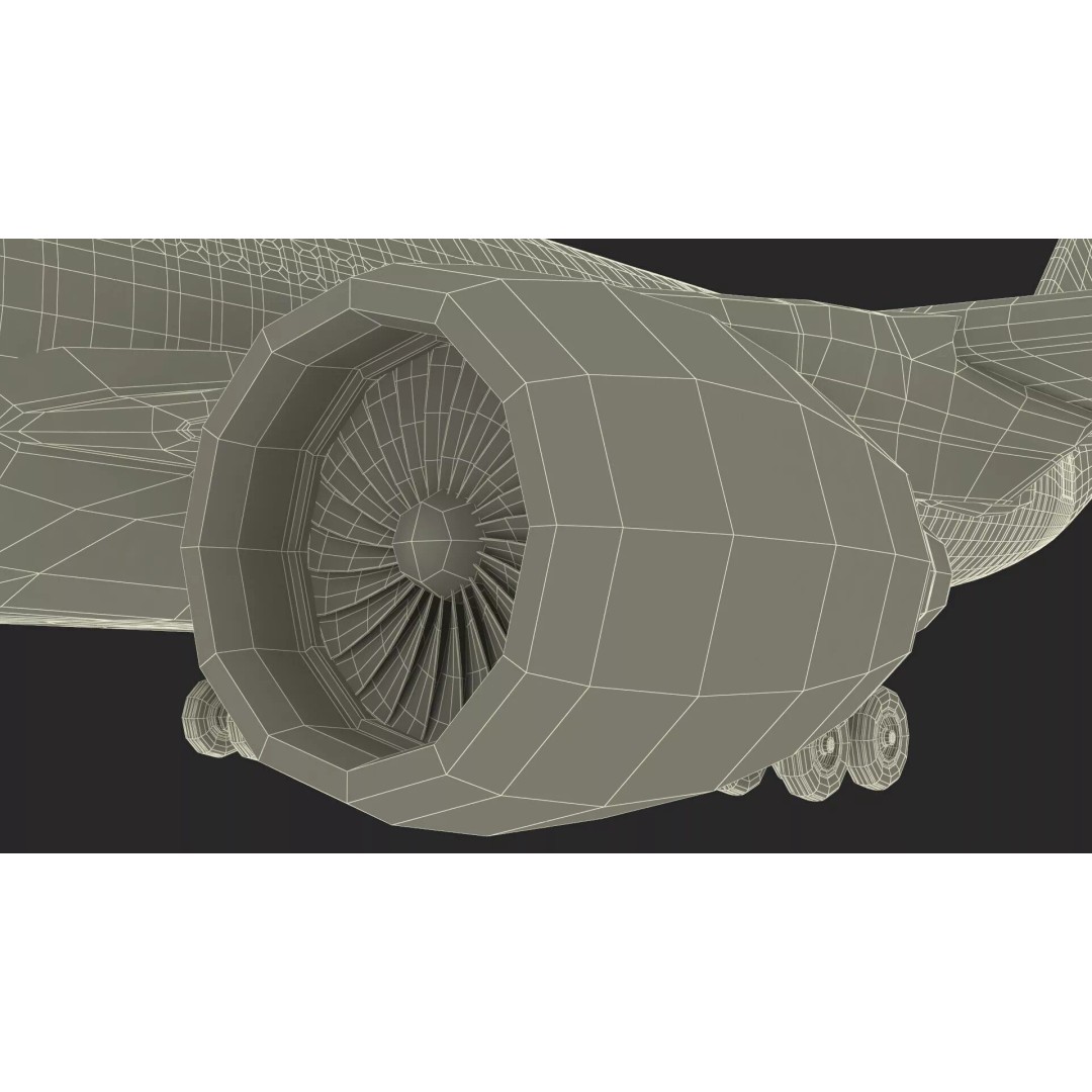 Emirates Airbus A330-200 3D Model – High Poly Aircraft with PBR Textures, FBX - View 35