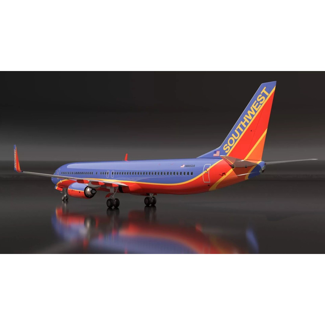 Boeing 737-900 3D Model – Rigged Commercial Aircraft with Interior - View 10